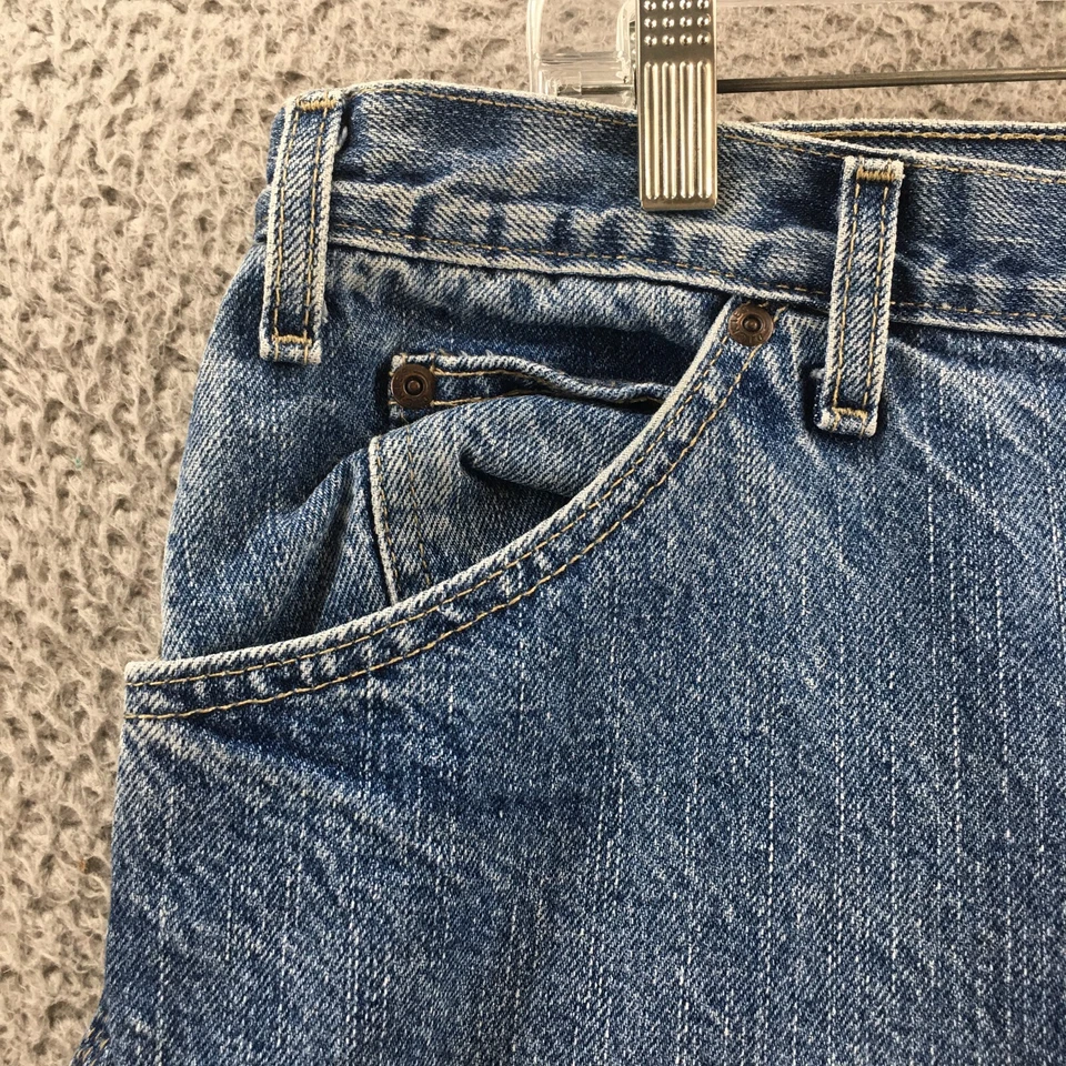 Dickies Carpenter 牛仔裤男式 38x34(实际 38x30.5)蓝色牛仔棉中腰 — 第 3/4 张图片