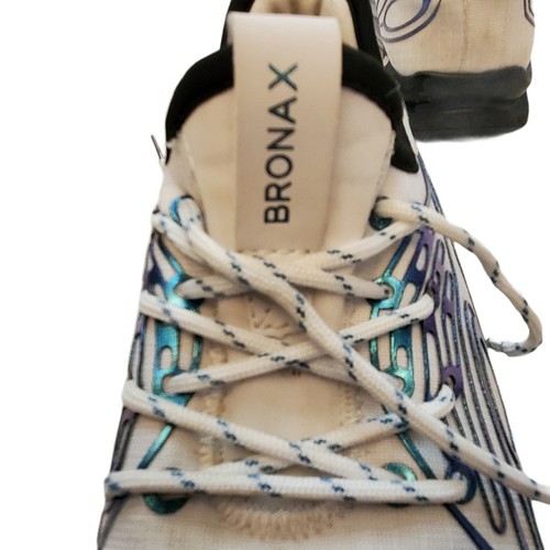 BRONAX Womens Canvas Low Top Lace Up Walking Running Shoes White Size 39 Casual - Picture 9 of 10