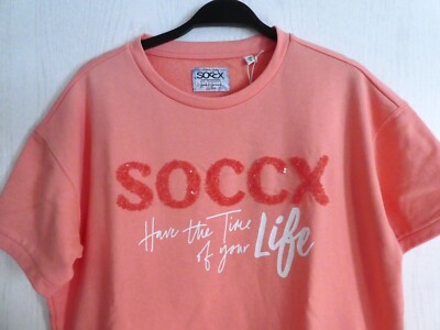 SOCCX Pullover Sweatshirt, Apricot, Gr. 36 - S -, OEKO TEX, NEU m. Etik. NP 49 