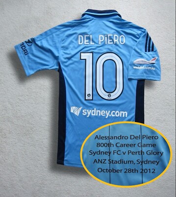 2012 Sydney FC DEL PIERO *800th Game* Soccer Jersey Football Shirt