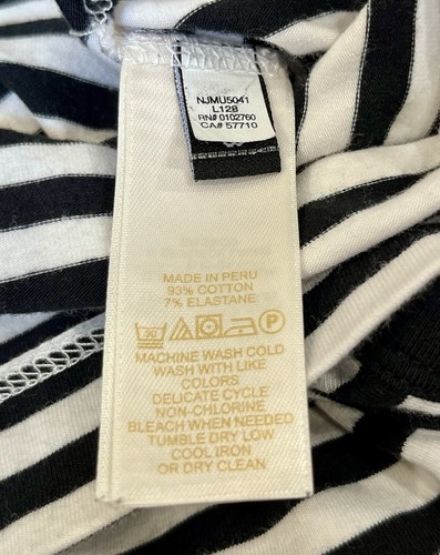 Kate Spade Cameo Back Black Cream Stripe Knit Sleeveless Shift Dress Size S - Picture 17 of 18