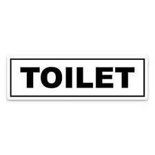Toilet Sign 190x60mm Access Awareness Washroom Door Vinyl Sticker