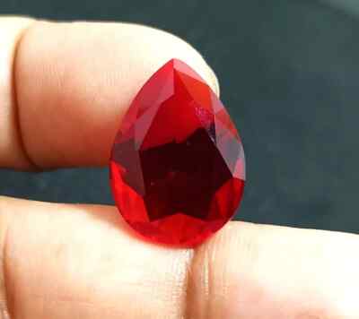 Top Quality Blood Pear Cut Red Color Ruby 10-11 Ct Loose Gemstone EGL Certified