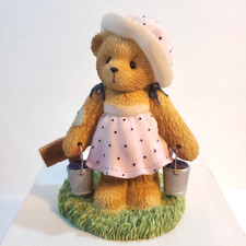 Vintage Cherished Teddies Club Leah 2003 Members Only Figurine Polka Dot Dress