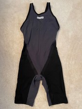 Arena Women's Powerskin CarbonFlex Kneeskin Techsuit Black Size26 Open Back Good