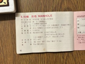 Nintendo Game & Watch Manhole MH-06 Gold 1981 Box Manual Power-On Tested Japan