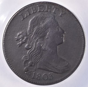 1803 Draped Bust Large Cent - ANACS VF30 Details 
