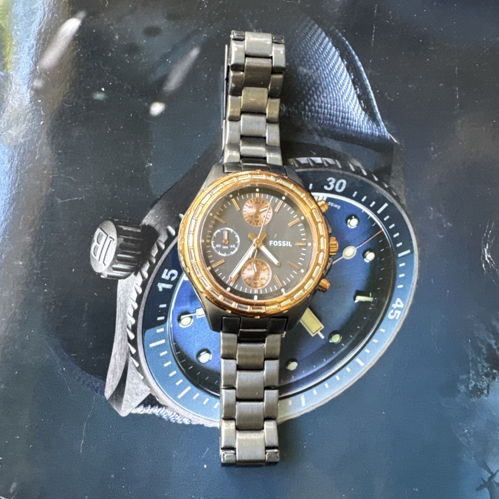 Fossil Riley Multifunction Chronograph Stainless … - image 3