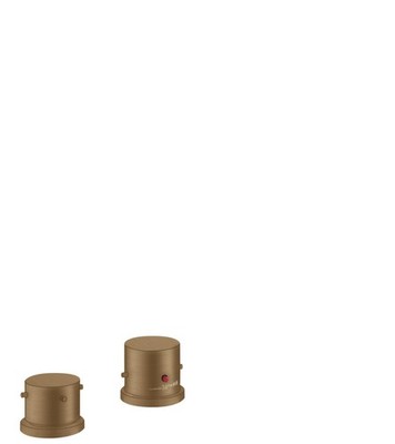 Hansgrohe 2-hole thermostatic mixer Axor Starck 10480140 Brushed Bronze