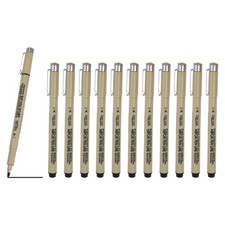 Fineliner Pens, 12 Pcs 3 3mm Fineliner Marker Black Waterproof Ink Pens