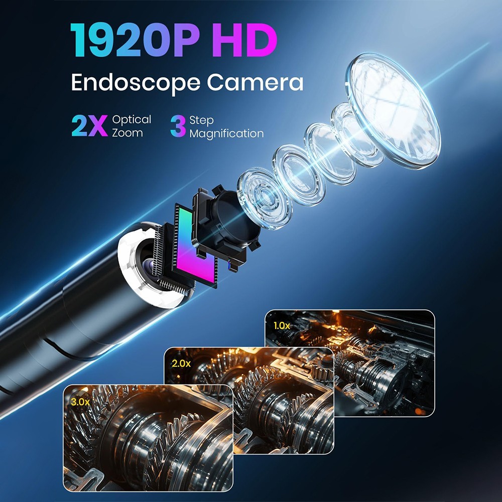 1080P 8mm Lens Industrial Endoscope Digital Borescope Inspection Camera LED Lamp — image 8