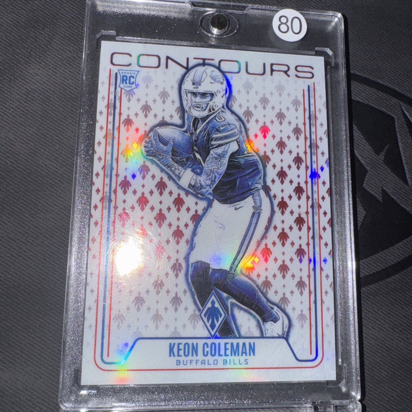 2024 Panini Phoenix Keon Coleman Contours Red #/99 Rookie #CON-KCN