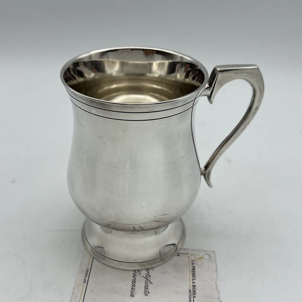 Portapenne da scrivania stile antico in argento silverplate sheffield boccale X - Immagine 3 di 4