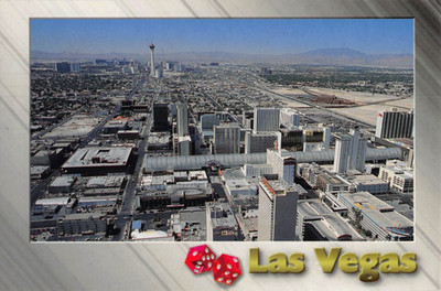 Postcard NV: Las Vegas Aerial View, Nevada, 4x6