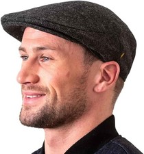 Hatman of Ireland Traditional Flat Cap - 100% Pure New Wool, Irish Accessories