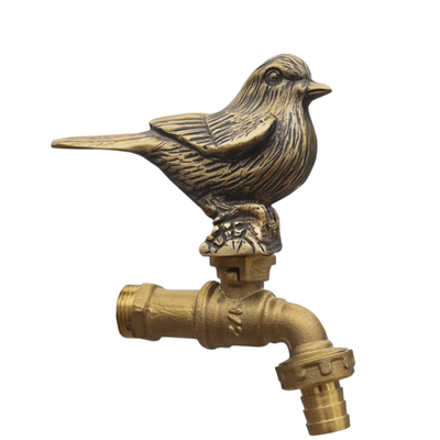 #ad Vintage Brass Garden Faucet Tap Water Thai Bird Handle Outdoor Faucet $79.00