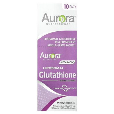 Mega-Pack+ , Liposomal Glutathione, 10 Packets, 0.68 fl oz (20 ml) Each