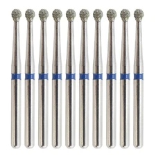Dental Burs Diamond Surgical Long Round Ball FG 801L/016M 22mm Friction Grip