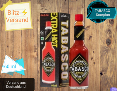Tabasco Scorpion Sauce USA|60ml|scharf|vegan - EXTRA HOT CHILI - BLITZ VERSAND !