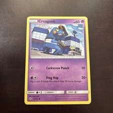 Pokemon Croagunk 54/147 Sun & Moon Burning Shadows Card⁠