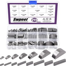 211Pcs Metric Woodruff Key Assortment Kit 15 Sizes Half Moon Keys for Mechanical