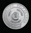 1/2 oz Silver .999 Medal-  Serenity Prayer AA Token Recovery Coin - 10 Years X