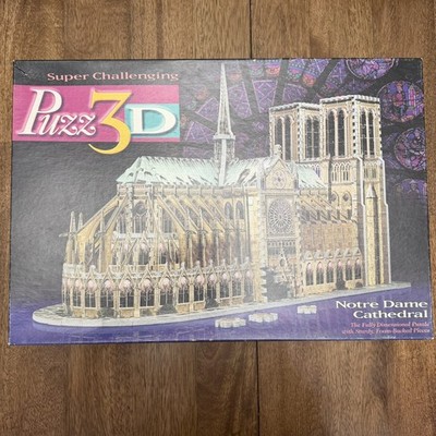 Milton Bradley Puzz 3D Notre Dame Cathedral 952 Piece Foam Architecture Puzzle