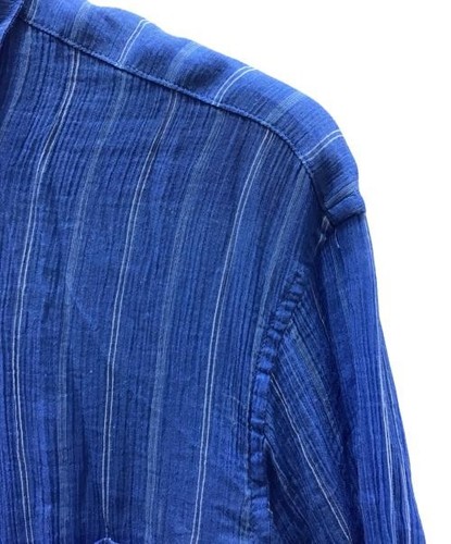S Our Legacy Initial Shirt Blue Rayon Plait Strip - Picture 6 of 9