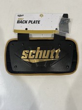 Schutt Varsity Black And Gold Chrome Football Back Plate Adult NWT