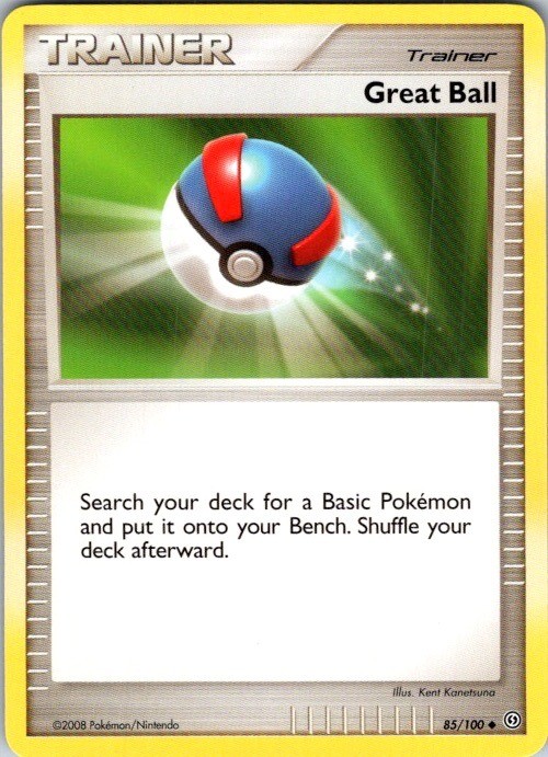 Great Ball 85/100 Uncommon Stormfront Pokemon Damaged