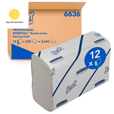 Essential Hand Towels, Narrow Fold White Paper Towels for Bathroom, Soft, Strong