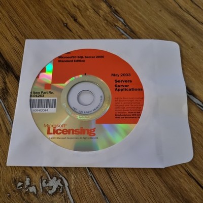 Windows Licensing SQL Server 2000 Applications, Stand: Mai 2003