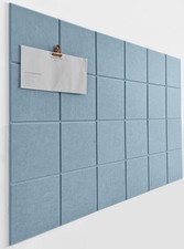 6 Pack Felt Wall Tiles Cork Board Alternative 24x36 Inch Baby Blue Pin Board