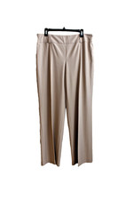 Talbots Career Slacks Straight Leg Khaki Pants Stretch Sz 14 Wide Beltloops