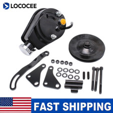 For Sbc Bbc Chevy Black Saginaw Power Steering Pump With Single Groove Pulley Us