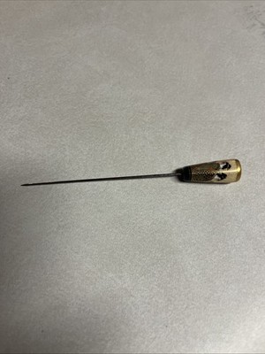 Hat Pin, 6 Geishas, Hexagon Shape, Approximately 5.75 Inches Long