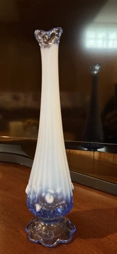 Fenton Glass Iced Bud Vase