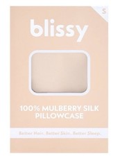 Blissy 100 Silk Mayberry Pillowcase 600 Thread Count- Natural beige