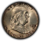 1952 50c Franklin Silver Half Dollar - Luster - Original Toning - UNC - H3813