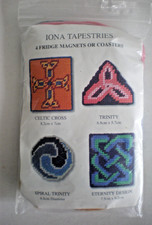Kit de 4 imanes o posavasos de nevera Iona Tapestries. 4 diseños celtas. Nuevo/sin usar.
