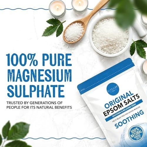Elysium Epsom Salts 100% Natural Minerals for Muscle Relief, 450g | eBay UK