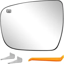 Driver Side Heated Rearview Convex Mirror Glass For 14-19 Nissan Rogue NI1324120