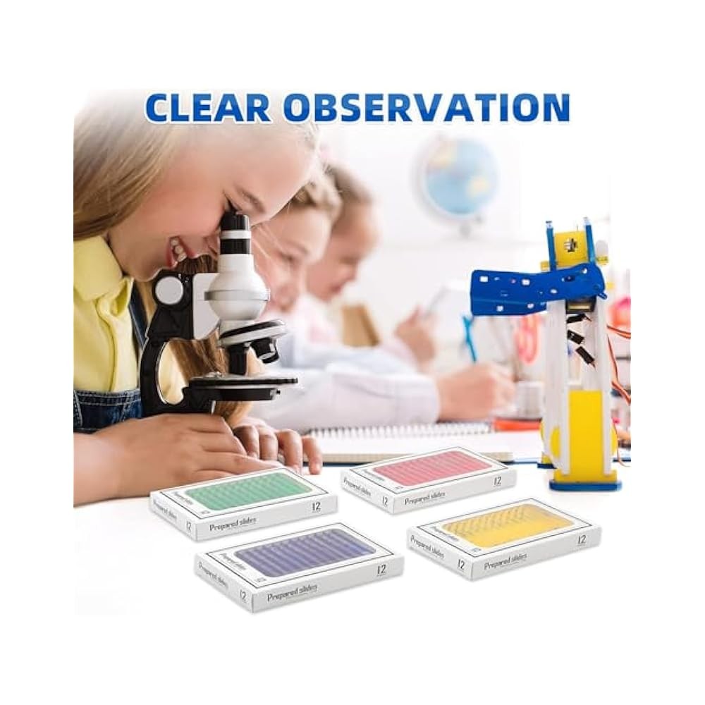 48pc Microscope Specimen Slides, Labeled & Protected for Long,Term Use