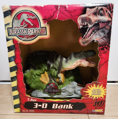 Jurassic Park III 3-D Bank Tyrannosaurus Rex Japan Exclusive