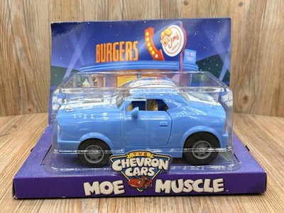New In Package Chevron Cars Moe Muscle Blue 2009 Jims Burgers Hangout NOS