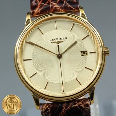 LONGINES La Grande Classique L4.677.2 Gold Dial Quartz Herrenuhr [Near MINT]