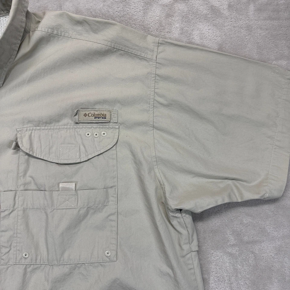 Camisa masculina Florida Gators XL bege Columbia botão para baixo pesca futebol NCAA - Imagem 4 de 4