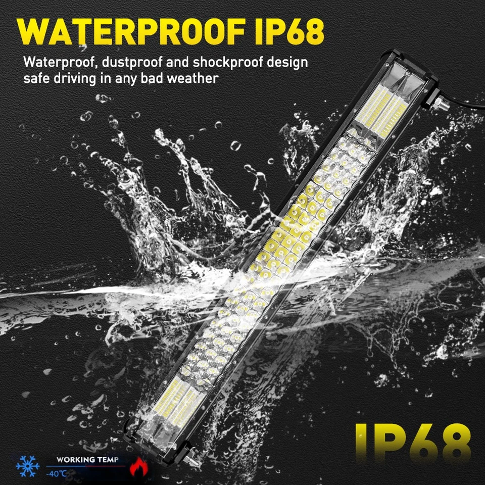 23 inch Quad Row 570W Led Work Light Bar for Truck Car Off road 4x4 12V Harness - Image 4 of 4