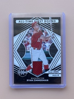 2022 Elite Extra Edition Ryan Zimmerman All-Time First Round Materials Relic