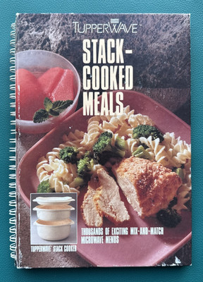 Vintage 1990 Tupperware TupperWave Stack-Cooked Meals Cookbook Microwave Recipes
